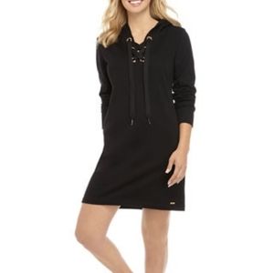 Calvin Klein Black Knit Sweatshirt Dress